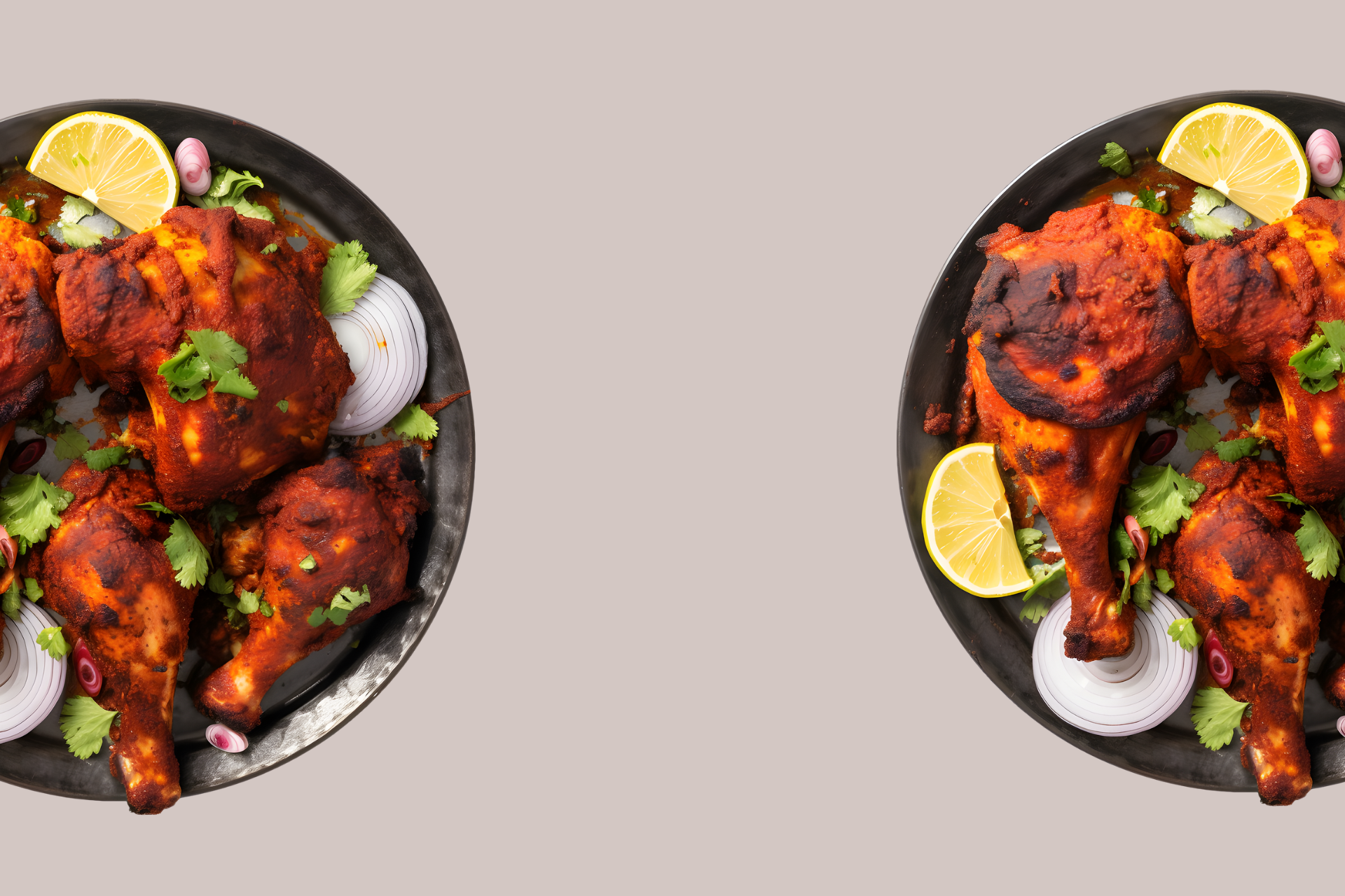 Plate of authentic Tandoori Chicken from Sultan restaurant
